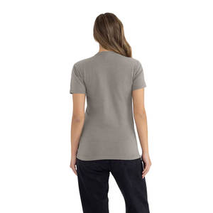 T-shirt basique en coton gris anthracite Next Level pour femme, extensible, coupe décontractée, manches courtes, style athlétique, en coton chiné - Product Image 2