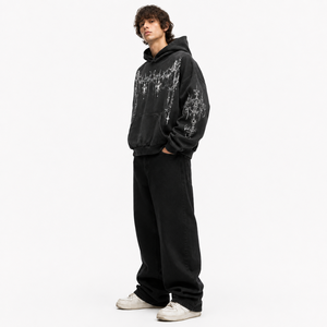 Sweat à capuche unisexe en molleton 100 % coton, coupe classique, avec poches, service OEM, prêt pour l'hiver, vente en gros - Product Image 2