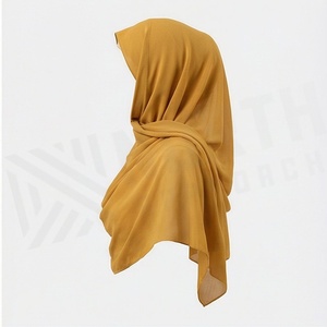 Women Solid Color Chiffon Hijab Breathable Daily Wear Islamic Scarf Shawl - Product Image 3