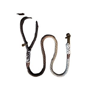 Correa de Cuerda de Algodón de Alta Calidad, Color Negro y Blanco Degradado, Correa de Cuerda para Perro Hecha a Mano para Ocasiones Especiales - Product Image 1