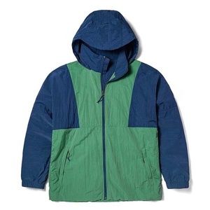 Custom <b>Vintage</b> Men Waterproof <b>Windbreaker</b> Jacket Nylon Hooded Zipper Windproof Outdoor Jacket For Men - Product Image 1