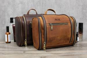 Vintage Genuine Leather <b>Toiletry</b> <b>Bag</b> Mens Dopp Kit Travel Wash <b>Bag</b> <b>Large</b> Shaving Kit Pouch Wholesale Supplier TYG-0130 - Product Image 4