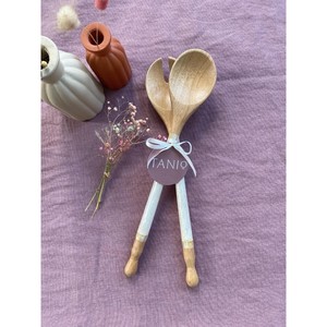 Eco-friendly dishwasher <b>safe</b> Wooden salad servers set Salad <b>tools</b> for eco-conscious Eco-friendly salad servers - Product Image 5