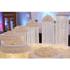 Wedding Cake <b>Table</b> Crystal <b>Decor</b> Indian Wedding <b>Table</b> Crystal Center Pieces Latest Design Cake Stand - Product Image 1