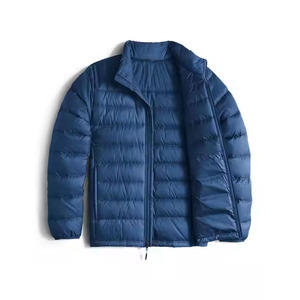 Factory Puffer <b>Jacket</b> for Windbreaker Plain Blank Blue Bubble Puffer Down <b>Jacket</b> for Men - Product Image 5