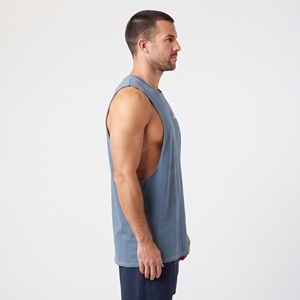 Débardeur de sport bleu pour homme, sans manches, pour la musculation, le fitness et l'athlétisme - Product Image 3