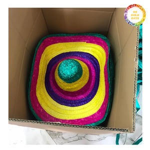 หมวกสานทรงโซมเบรโรปีกกว้างสไตล์เม็กซิกัน ทำมือ สำหรับงานปาร์ตี้ งานเทศกาล ชายหาด ขายส่งจำนวนมาก - Product Image 2