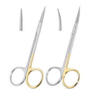 ชุดกรรไกรผ่าตัดขนาดเล็กไอริส 4.5 นิ้ว แบบตรง CVD ใบมีดหยัก Super-Cut ปลายแหลมละเอียด เครื่องมือผ่าตัดสำหรับตัดเยื่อหนัง ตัดเยื่อช้ำ และเย็บแผล - Product Image 1