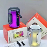 Altavoz Inalámbrico Portátil PLUSE8, Caja de Sonido Portátil para Exteriores con Luz RGB, Reproductor de Música para Fiestas con Tarjeta TF y Radio FM, Venta al Por Mayor