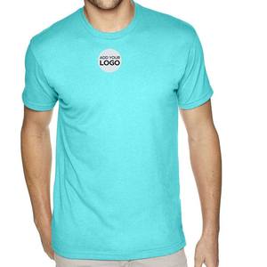 T-shirts unisexes rouges doux avec logo personnalisé imprimé numériquement en coton/fibre de bambou, respirants, écologiques, coupe ample - Product Image 4