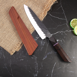 Couteau de chef en acier Damas de style japonais, manche en bois de rose, couteau de cuisine professionnel, OEM ODM - Product Image 1