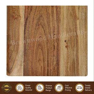 Planche à découper en bois d'acacia massif 100% naturel |   Planche à découper en bois artisanale de qualité supérieure, design unique, pour la cuisine à domicile - Product Image 4