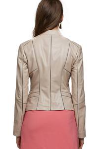 Chaqueta de Cuero Genuino para Mujer, Corte Ajustado, Estilo Motero, Chaqueta de Cuero Personalizada para Mujer, Suave y de Primera Calidad - Product Image 6