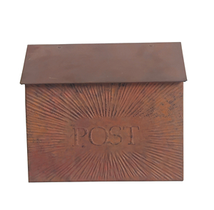 Buzón de Metal Color Terracota Naranja con Detalles Negros, Forma de Sobre, Relieve, para Montar en la Pared, Buzón Exterior para el Hogar, Decoración Exterior - Product Image 2