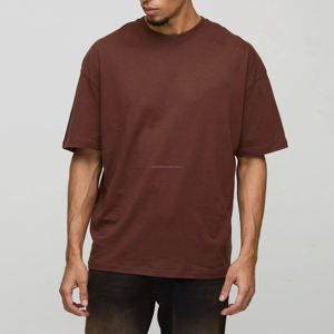 Camiseta Extra Grande para Hombre, Diseño Retro, Logotipo Personalizado Impreso, 300 GSM, 100% Algodón, de Alta Calidad, al Por Mayor - Product Image 1