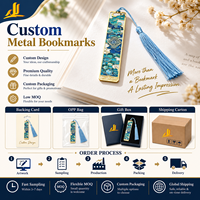 Marque-pages créatifs en métal avec pendentif en alliage, imprimés numériquement, colorés et exquis, pour étudiants, promotionnels