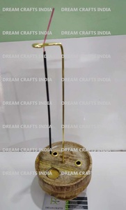 Wooden Brass Tower Charcoal Incense Burner Modern Tea Light Stand Holder For Aromatic <b>Diffuser</b> Home Incense <b>Stick</b> Burner Holder - Product Image 6