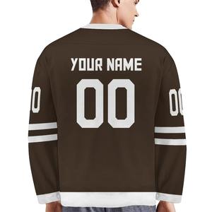 เสื้อฮอกกี้น้ำแข็งแบบสั่งทำรุ่นใหม่ ระบายอากาศได้ดี ซับเหงื่อ น้ำหนักเบา ชุดแข่งขันระดับมืออาชีพ OEM สำหรับผู้ใหญ่ พิมพ์ลายแบบ Sublimation - Product Image 3