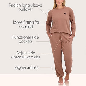 Ensemble de survêtement pour femme de qualité supérieure, doux, deux pièces, pour un usage quotidien décontracté, les voyages et les week-ends relaxants. - Product Image 5