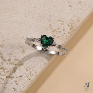 Anillo de Compromiso AARVA JEWELS con Corte de Corazón, Chapado en Oro, Plata 925, Engaste de Garras, Certificado por Terceros, Estilo Clásico, Anillo de Eternidad - Product Image 3