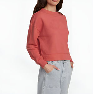 Servicio OEM, Venta al por Mayor de Camisetas Cortas para Mujer, Invierno/Verano, 100% Algodón, Felpa, Logotipo Personalizado, Marca Privada, Transpirable, Tallas Grandes - Product Image 3