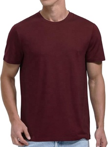 เสื้อยืดลำลองแขนสั้นสำหรับผู้ชายผ้าฝ้าย100% โลโก้ด้านหน้าทรงสลิมฟิตผ้าฝ้ายดีไซน์แบบทึบ - Product Image 3