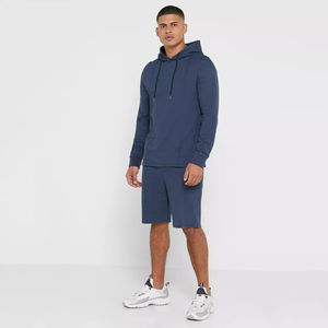 Vêtements décontractés d'été pour hommes OEM/ODM, ensemble short et sweat-shirt en coton de haute qualité, nouveau design, ensemble short décontracté pour hommes - Product Image 5