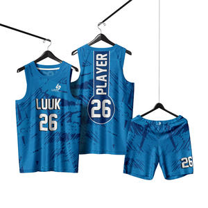 Conjunto de Uniforme de Baloncesto Personalizado de Alta Calidad, Antibacterial, 100% Poliéster, Impresión por Transferencia de Calor, Reversible - Product Image 1