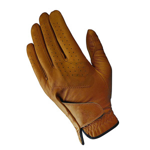 Gants de golf en peau de mouton respirants de haute qualité, dernière mode, avec logo brodé à motif tendance pour hommes - Product Image 4