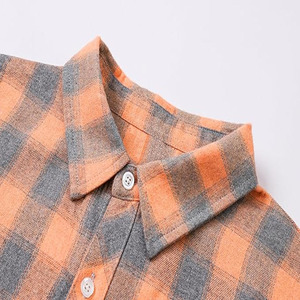 Womens Oversized Flannel Shirt Soft <b>Checkered</b> Button Up Long Sleeve Casual Streetwear Layer <b>Top</b> Lightweight - Product Image 4