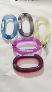 Liens de chaîne en résine transparente colorée de grande taille pour la décoration murale, le bricolage et les accessoires de séparation de pièce - Product Image 5