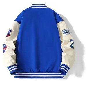 Custom High Quality Wool <b>Leather</b> Varsity <b>Jacket</b> <b>Men</b> Letterman Baseball <b>Jacket</b> Embroidered Team College Coat - Product Image 5