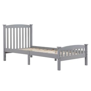 Struttura letto singolo moderna verticale grigia, misura twin, realizzata in pino - Codice sostitutivo 80721709 - Product Image 1