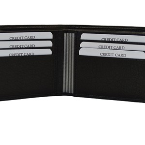 <b>Men's</b> <b>Black</b> Genuine Leather Slim <b>Wallet</b> Minimalist Fold Design Daily Use RFID Blocking Slim Minimalist <b>Wallet</b> <b>for</b> <b>Men</b> - Product Image 4