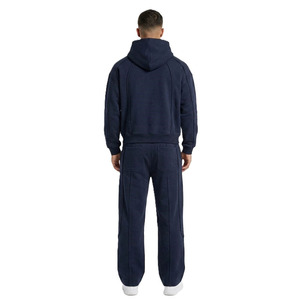 Ensemble jogging et sweats à capuche amples pour hommes, en coton tricoté premium, haute densité (GSM), fabrication sur mesure, vente en gros, ODM, streetwear, vêtements décontractés d'hiver, fournisseur - Product Image 3