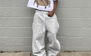 Pantalones de chándal de algodón 100% personalizados para hombre, pantalones de chándal informales con bolsillos y rayas laterales para hombre - Product Image 6