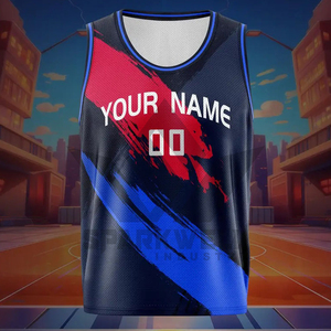 Camiseta de Baloncesto Sublimada Unisex, Sin Mangas, Malla Transpirable, 100% Poliéster, Deportiva, para Adultos, Todas las Temporadas, Corte Regular - Product Image 6