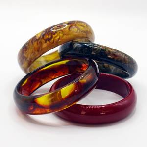 Resin Bangle Bracelet Inner Diameter Handmade Colorful Bangle, Minimalist Jewelry <b>Gift</b> for Her Aesthetic Resin Jewelry - Product Image 3