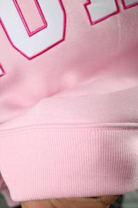 Sudadera NURSE PINK con cuello alto, 100% BLANCA, con apliques bordados, cuello ancho, hilos finos - Product Image 4