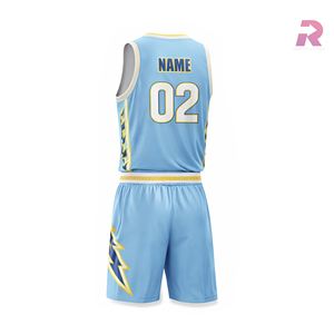 Maillots de basket-ball personnalisés avec logo, sublimés, 100 % polyester, respirants, séchage rapide, tailles plus, imprimés, fabriqués au Pakistan - Product Image 3