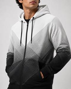 Vente en gros de sweats à capuche et pulls molletonnés pour hommes, à fermeture éclair intégrale, en polaire unie, pour l'extérieur, très demandés - Product Image 5