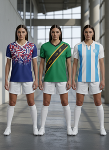 2025 Custom Soccer Jerseys New Style Digital Printing 100% Polyester 3D Embroidery <b>Light</b> Weight Team Name Short Sleeve Front - Product Image 5