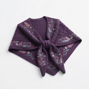 Écharpe châle poncho en maille épaisse et chaude pour l'hiver, douce au toucher comme du cachemire, grande taille pour femme, vente en gros - Product Image 3