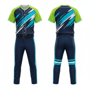 ชุดเสื้อเบสบอลสีดำขอบแดงพร้อมกางเกงสีขาวสำหรับฝึกซ้อม ระบายอากาศได้ดี สไตล์คลาสสิก - Product Image 6