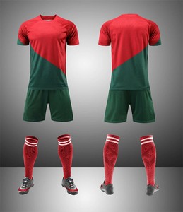 <b>White</b> V-Neck <b>Men's</b> Soccer Jersey Set With Black Shorts And Patterned <b>Socks</b> Sublimated Moisture Wicking Breathable soccer set OEM - Product Image 2