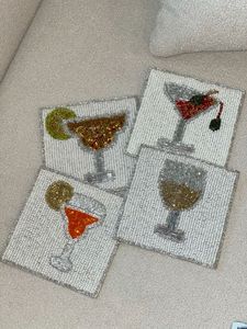 Posavasos de Cuentas Bordadas a Mano con Forma Personalizable para Decoración del Hogar, Cocina y Fiestas - Product Image 5
