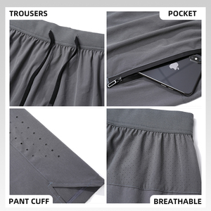 Shorts de compression athlétiques extensibles pour hommes, pour la course à pied, la musculation, l'entraînement, le cyclisme, les exercices sportifs - Product Image 5