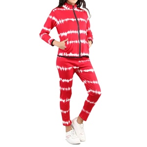 Sublimación superventas manga larga Tech Fleece mujer chándal 2 uds conjunto impreso algodón chándal para mujer servicio OEM 2026 - Product Image 1