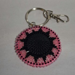 Porte-clés brodé perlé fait main tendance, porte-clés décoratif et breloque de sac pour femmes, filles, cadeaux et événements spéciaux - Product Image 3