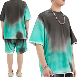 Custom Two Piece T Shirts Short <b>Set</b> Summer Men Clothing 2 Piece T Shirt And Shorts Men Short <b>Sets</b> - Product Image 3